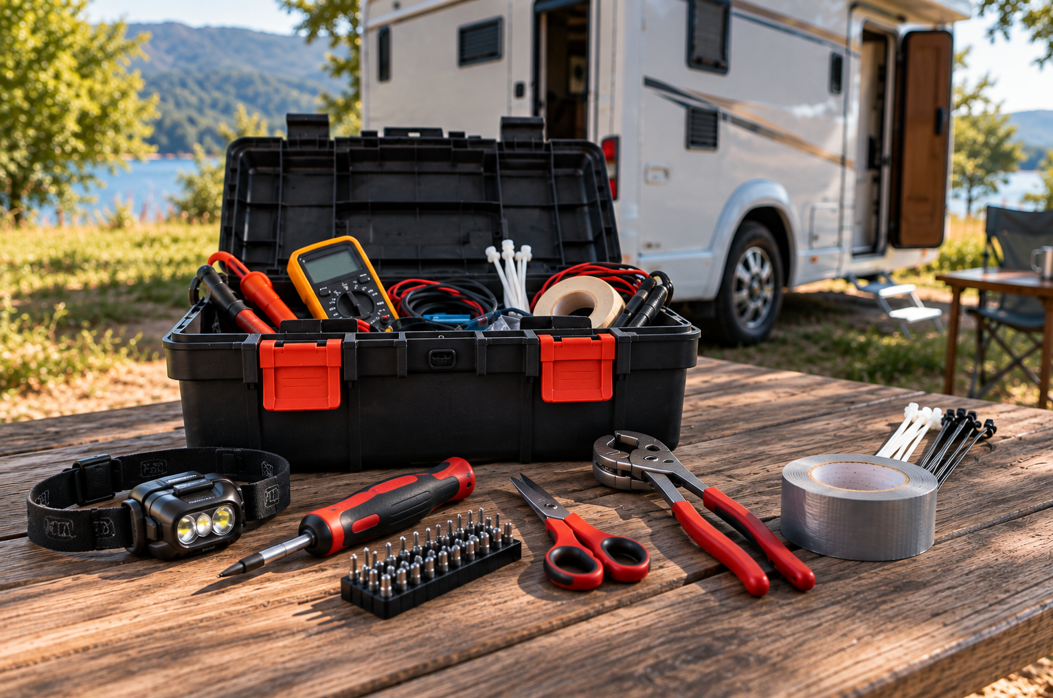¿Qué herramientas llevar en una camper o autocaravana? Una caja para empezar